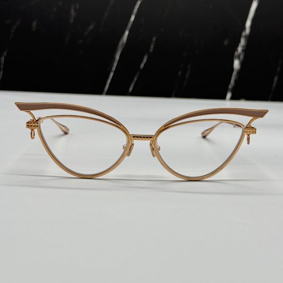 NEW VALENTINO GLASSLINERVLX-118F CAT EYE GOLD EYEGLASSE